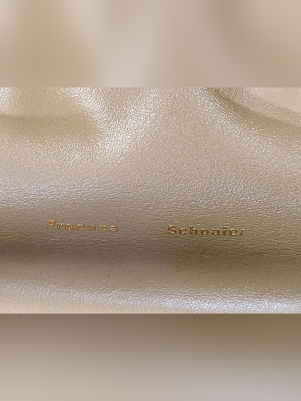 PROENZA SCHOULER | Luxury Calf Leather Ruched Tote Bag | Beige - Picture 4 of 11